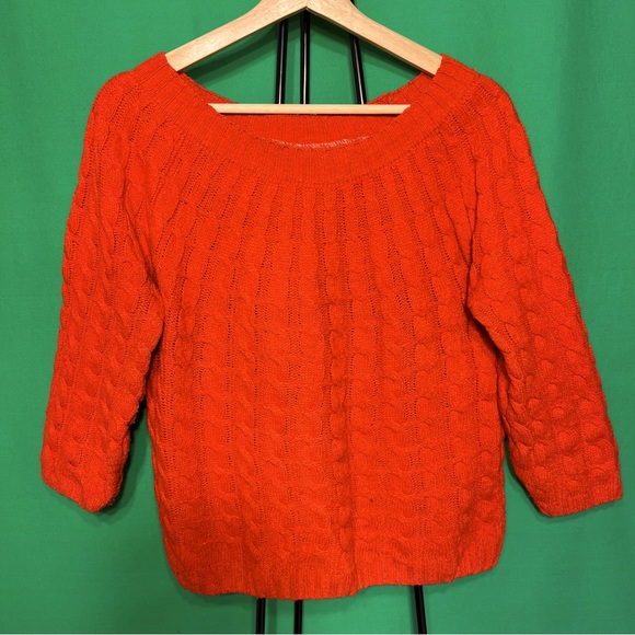 Knitted Sweater S two-third Sleeve Light Bright for Every Day Cute Lift Up Mood - Picture 1 of 8